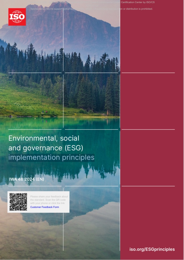 ISO發(fā)布《ESG實(shí)施原則》,中環(huán)聯(lián)合參與該標(biāo)準(zhǔn)制定